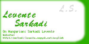 levente sarkadi business card